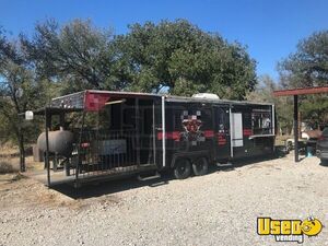 1986 Barbecue Concession Trailer Barbecue Food Trailer Air Conditioning Texas for Sale