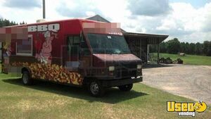 2002 Step Van Barbecue Food Truck Barbecue Food Truck Insulated Walls Florida Gas Engine for Sale