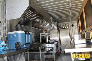 2008 Shipping Container Food Concession Trailer Kitchen Food Trailer Prep Station Cooler Kansas for Sale