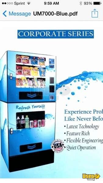 2014 Sega Um7000 Blue Corporate Series Soda Vending Machines New York for Sale