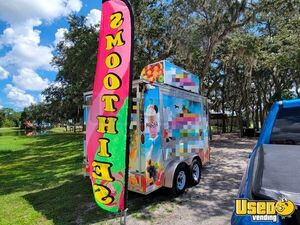 2017 Shaved Ice/smoothie Trailer Concession Trailer Exterior Customer Counter Florida for Sale