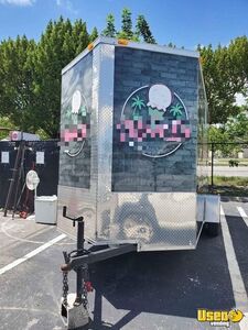 Shaved Ice Concession Trailer Snowball Trailer Exterior Customer Counter Florida for Sale