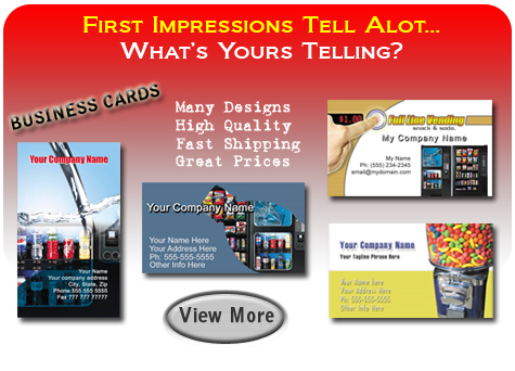Design Vending Machine Route Business Cards
