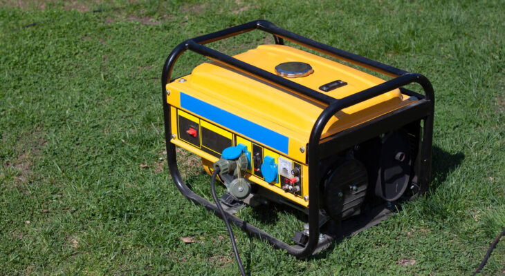 yellow portable food truck generator
