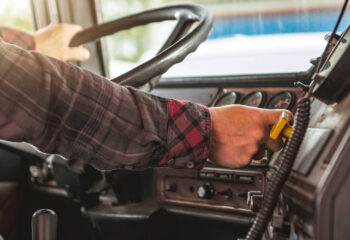 inside of a semi truck