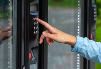 person ordering stuff from a vending machine