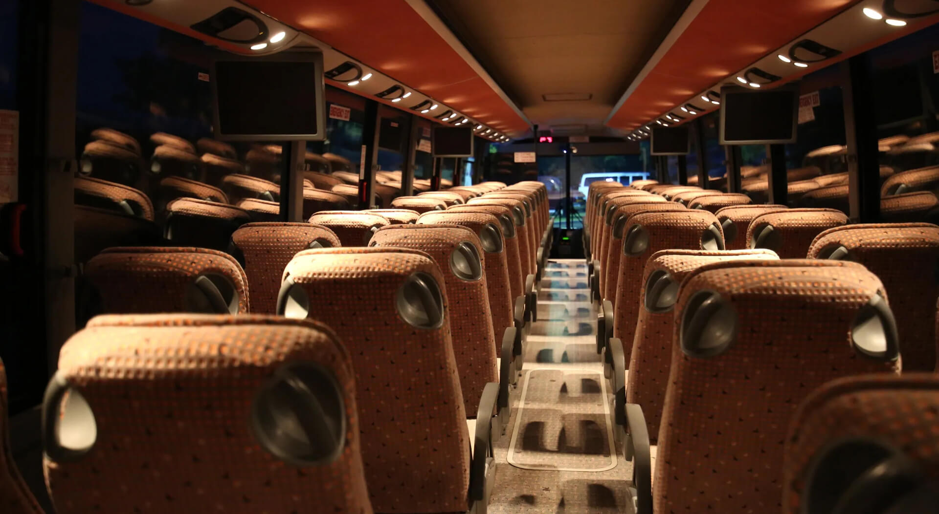 big and luxurious interior of party bus