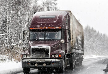 trucking driving on holiday