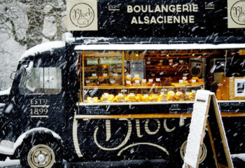 pastry food truck during winter