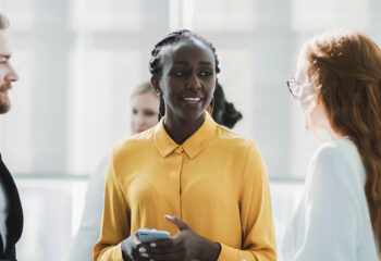 group of people at a networking event