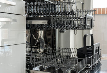 commercial kitchen dishwasher for a food truck