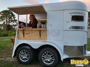 1970 2 Horse Trailer Mobile Bar Conversion Beverage - Coffee Trailer Concession Window Florida for Sale