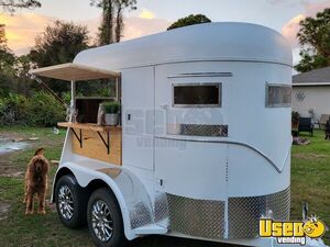1970 Horse Trailer Mobile Bar Conversion Beverage - Coffee Trailer Concession Window Florida for Sale