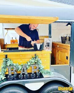1974 Mobile Bar Concession Trailer Beverage - Coffee Trailer Stainless Steel Wall Covers Georgia for Sale