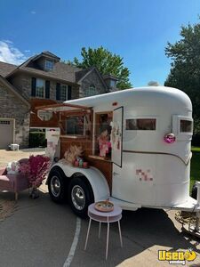 1980 2 Horse Trailer Concession Trailer Exterior Customer Counter Iowa for Sale