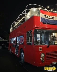 1980 Double Decker Bus All-purpose Food Truck Fryer Michigan Diesel Engine for Sale