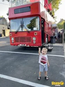 1980 Double Decker Bus All-purpose Food Truck Prep Station Cooler Michigan Diesel Engine for Sale