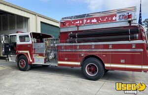 1984 Fire Truck Mobile Beverage Unit Coffee & Beverage Truck Concession Window Texas Diesel Engine for Sale