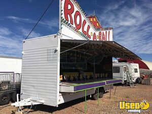1984 Roll-a-ball Carnival Game Trailer With Marquee Party / Gaming Trailer Removable Trailer Hitch New Mexico for Sale