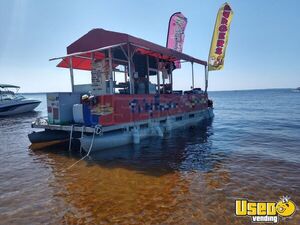 1986 Food Concession Pontoon Boat All-purpose Food Truck Maine Gas Engine for Sale