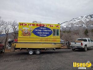 1987 Pontoon Kitchen Food Trailer Concession Window Utah Gas Engine for Sale