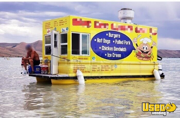 1987 Pontoon Kitchen Food Trailer Utah Gas Engine for Sale