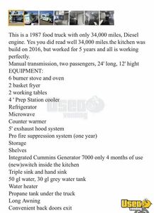 1987 Step Van All-purpose Food Truck Fire Extinguisher Florida Diesel Engine for Sale