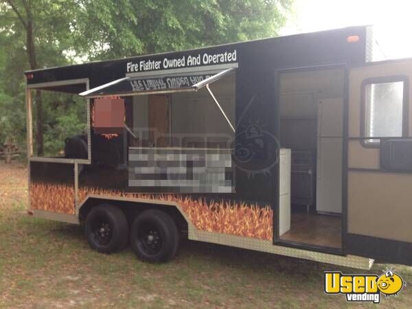 1988 Barbecue Food Trailer Air Conditioning Florida for Sale