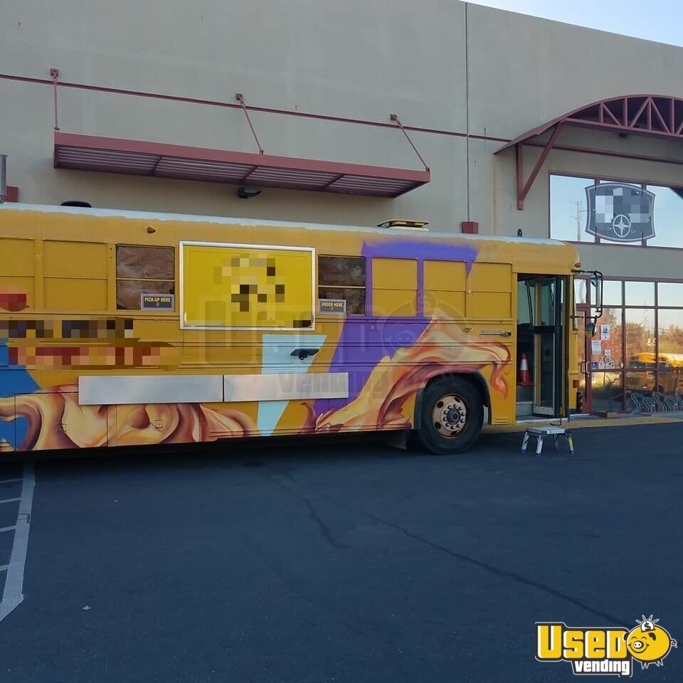 Turnkey Diesel Bluebird Bus Pizza Food Truck W Wood Fired Oven For Sale In California