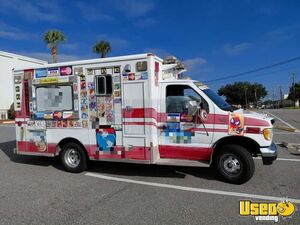 1992 Ford E-350 Econoline Super Ice Cream Truck Cabinets Florida Diesel Engine for Sale