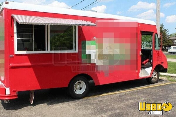 1994 Chevrolet P30 Step Van Lunch Serving Food Truck Stainless Steel Wall Covers Illinois Gas Engine for Sale