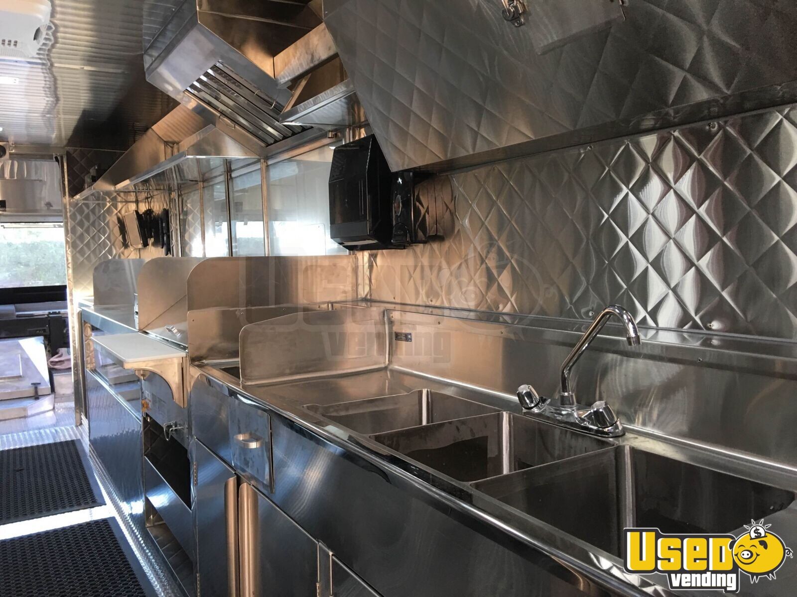 Stainless Steel Chevrolet P30 Diesel Step Van Food Truck | Permitted