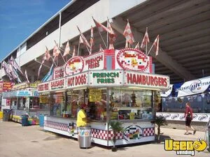 Full Turnkey Biz Schantz Hydraulic Carnival Food Trailer w/ Full Lighted Marquee + Truck for Sale in Iowa!!!