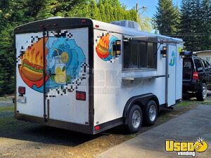 1999 Cargo Trailer Concession Trailer Stainless Steel Wall Covers Washington for Sale
