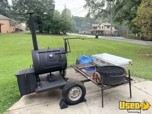 Custom Open BBQ Smoker and Grill Trailer Mobile Food Unit for Sale in Georgia!
