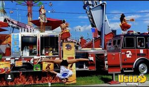 1999 Tower Ladder Food Truck All-purpose Food Truck Diamond Plated Aluminum Flooring New York Diesel Engine for Sale