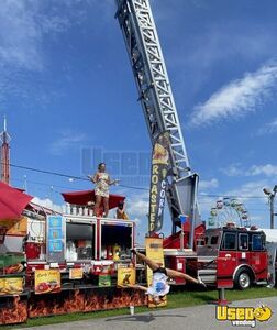 1999 Tower Ladder Food Truck All-purpose Food Truck Exterior Customer Counter New York Diesel Engine for Sale