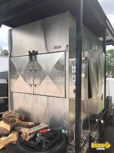 2000 Ole Hickory Pits Open Bbq Smoker Trailer North Carolina for Sale