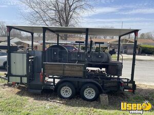 2000 Open Bbq Smoker Trailer Hand-washing Sink Texas for Sale