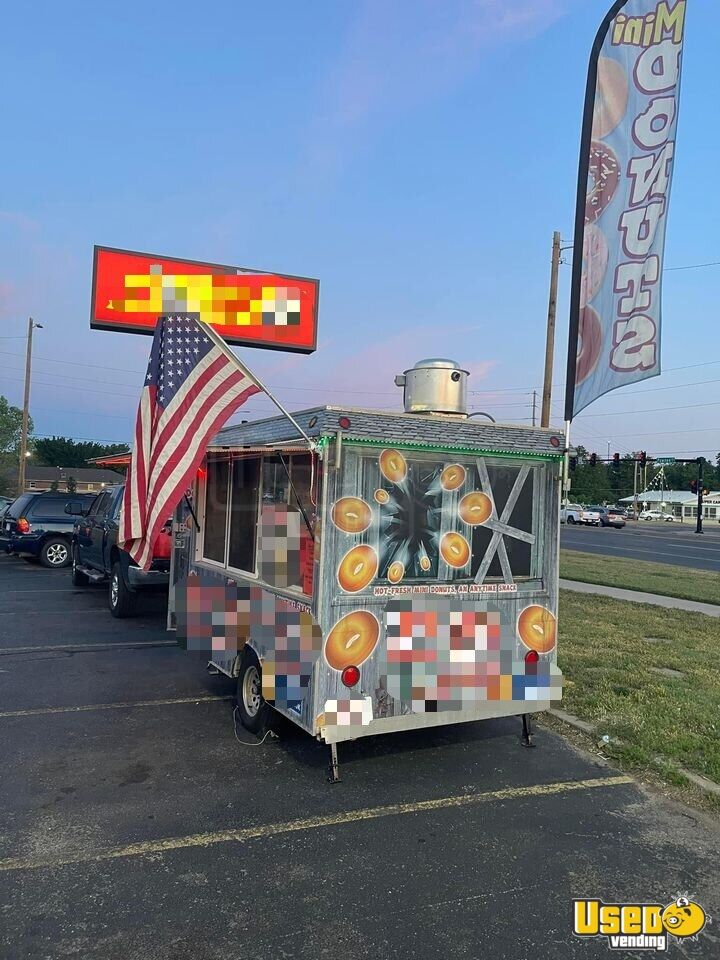 TURNKEY 2001 7' x 10' Mini Donut Concession Trailer with Donut Cart