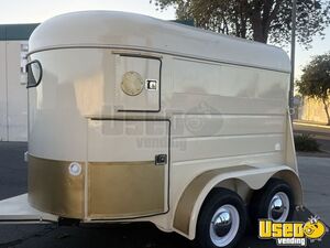 2001 2 Horse Trailer Beverage - Coffee Trailer Refrigerator California for Sale