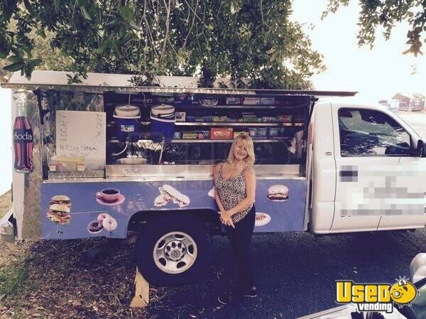 2001 Chevy Silverado 2500 Lunch Serving Food Truck Florida Gas Engine for Sale