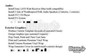 2001 Step Side All-purpose Food Truck Interior Lighting Kansas Diesel Engine for Sale