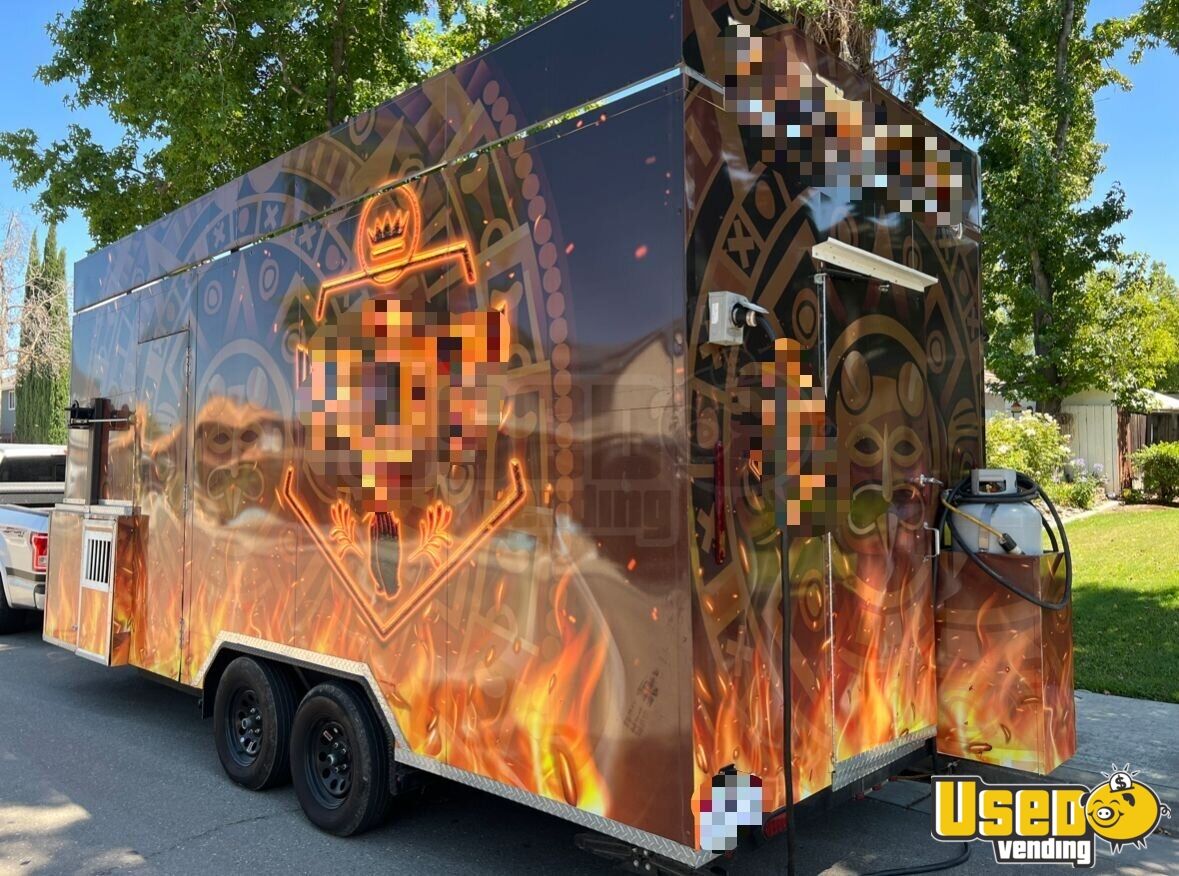 2002 8' x 19' BBQ + Mobile Kitchen All NSF Food Concession Trailer w