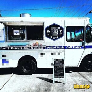 2002 P42 Step Van Barbecue Food Truck Barbecue Food Truck Concession Window Florida Diesel Engine for Sale