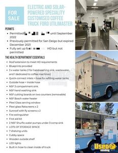 2002 Utilimaster Coffee Truck Coffee & Beverage Truck Interior Lighting California Gas Engine for Sale