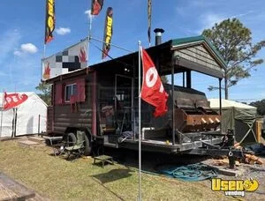 2003 Barbecue Food Concession Trailer with Porch and 2001 Ford Box Truck for Sale in Wisconsin!