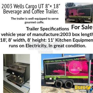 2003 Beverage And Coffee Trailer Beverage - Coffee Trailer Removable Trailer Hitch Texas for Sale