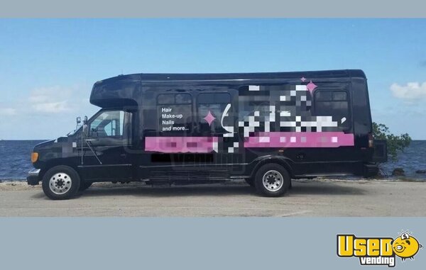 2003 E-450 Mobile Hair & Nail Salon Truck Bathroom Massachusetts Diesel Engine for Sale