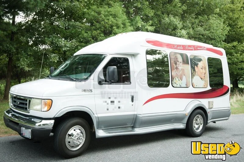2003 E350 Mobile Hair & Nail Salon Truck Maryland Gas Engine for Sale